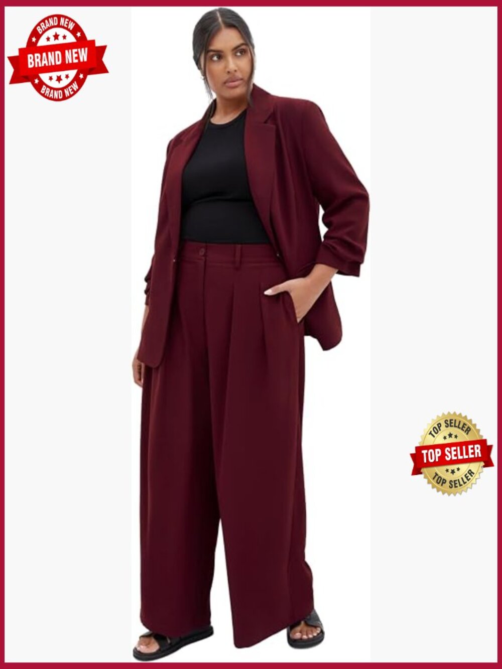 Curvy Tailored Blazer with Hook & Eye Closure - City Chic